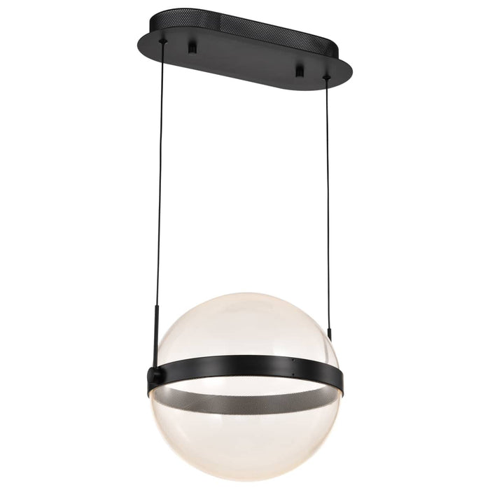 Pendant Nuvo 62-2032 Arvada - 12 Inch LED Pendant - Matte Black - Silk Screened Acrylic Lens Nuvo