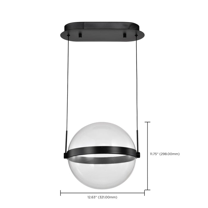 Pendant Nuvo 62-2032 Arvada - 12 Inch LED Pendant - Matte Black - Silk Screened Acrylic Lens Nuvo
