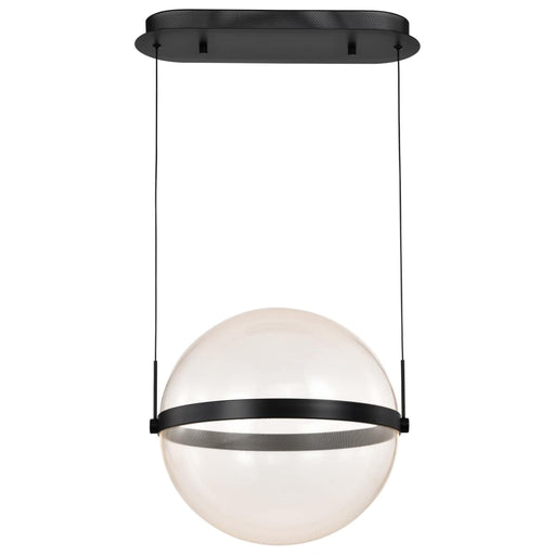 Pendant Nuvo 62-2033 Arvada - 16 Inch LED Pendant - Matte Black - Silk Screened Acrylic Lens Nuvo