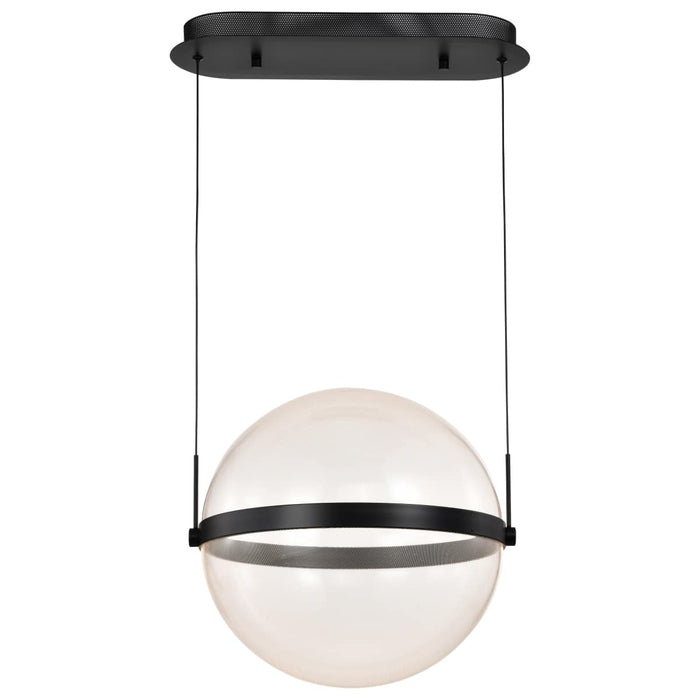 Pendant Nuvo 62-2033 Arvada - 16 Inch LED Pendant - Matte Black - Silk Screened Acrylic Lens Nuvo