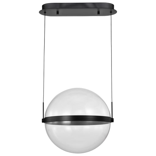 Pendant Nuvo 62-2033 Arvada - 16 Inch LED Pendant - Matte Black - Silk Screened Acrylic Lens Nuvo