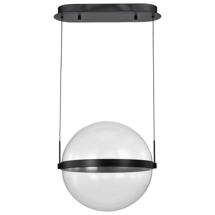 Pendant Nuvo 62-2033 Arvada - 16 Inch LED Pendant - Matte Black - Silk Screened Acrylic Lens Nuvo