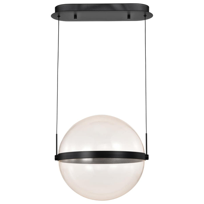 Pendant Nuvo 62-2033 Arvada - 16 Inch LED Pendant - Matte Black - Silk Screened Acrylic Lens Nuvo