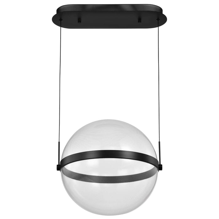 Pendant Nuvo 62-2033 Arvada - 16 Inch LED Pendant - Matte Black - Silk Screened Acrylic Lens Nuvo