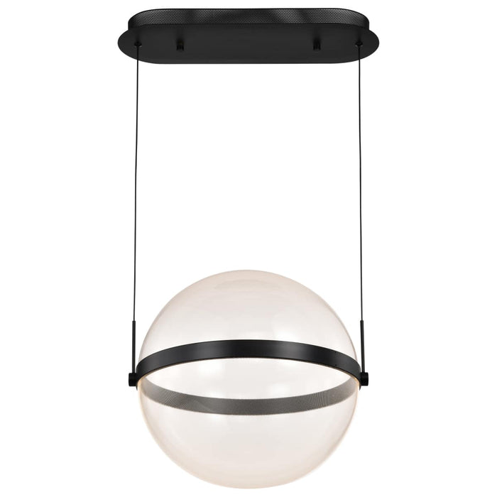 Pendant Nuvo 62-2033 Arvada - 16 Inch LED Pendant - Matte Black - Silk Screened Acrylic Lens Nuvo
