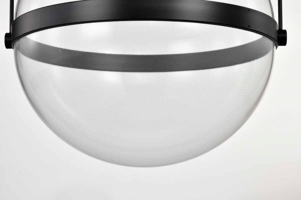 Pendant Nuvo 62-2033 Arvada - 16 Inch LED Pendant - Matte Black - Silk Screened Acrylic Lens Nuvo
