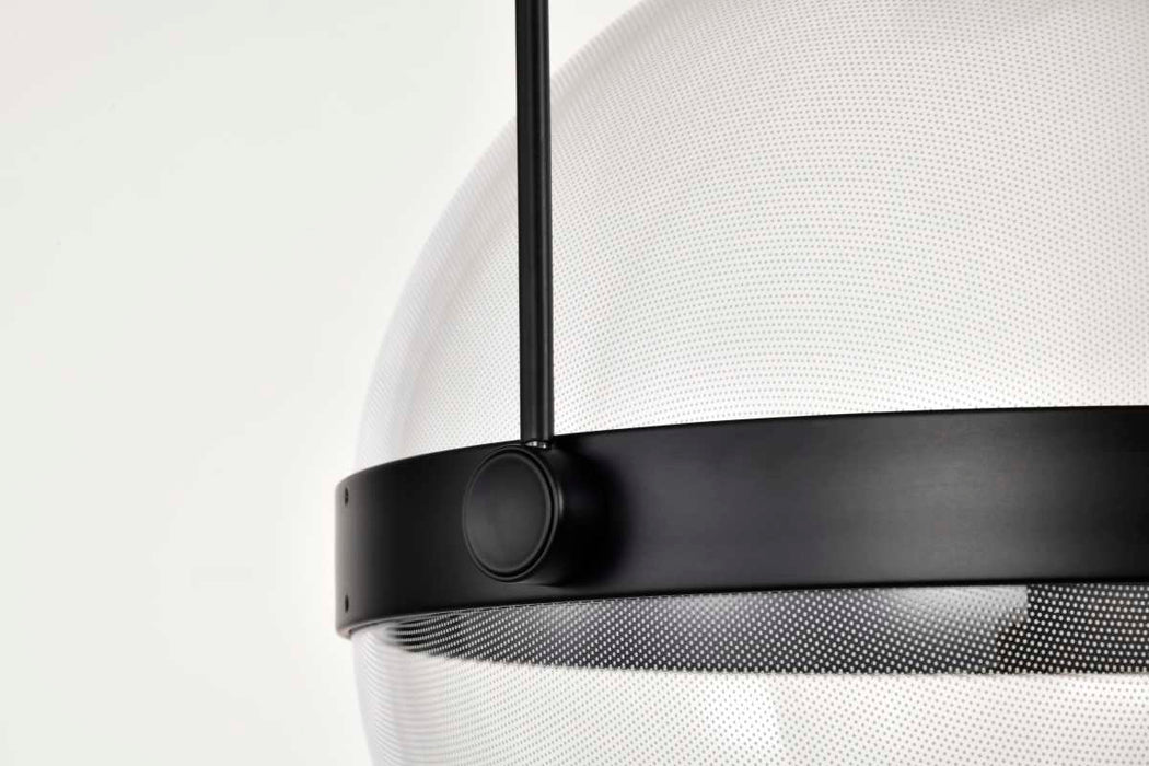 Pendant Nuvo 62-2033 Arvada - 16 Inch LED Pendant - Matte Black - Silk Screened Acrylic Lens Nuvo