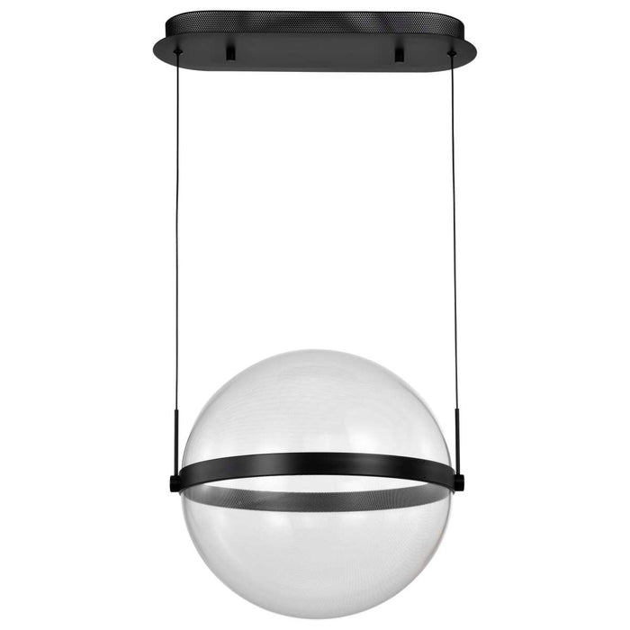 Pendant Nuvo 62-2033 Arvada - 16 Inch LED Pendant - Matte Black - Silk Screened Acrylic Lens Nuvo
