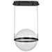 Pendant Nuvo 62-2033 Arvada - 16 Inch LED Pendant - Matte Black - Silk Screened Acrylic Lens Nuvo