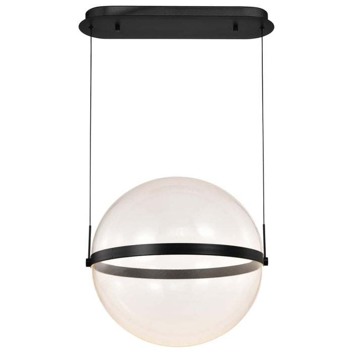 Pendant Nuvo 62-2034 Arvada - 20 Inch LED Pendant - Matte Black - Silk Screened Acrylic Lens Nuvo