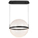 Pendant Nuvo 62-2034 Arvada - 20 Inch LED Pendant - Matte Black - Silk Screened Acrylic Lens Nuvo