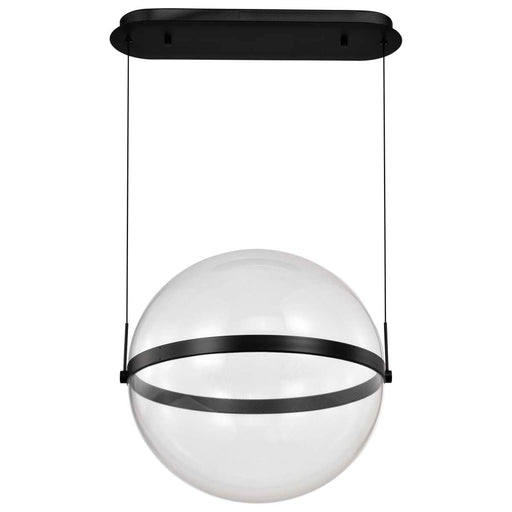 Pendant Nuvo 62-2034 Arvada - 20 Inch LED Pendant - Matte Black - Silk Screened Acrylic Lens Nuvo