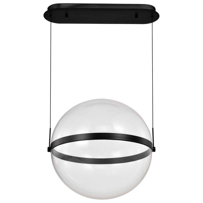 Pendant Nuvo 62-2034 Arvada - 20 Inch LED Pendant - Matte Black - Silk Screened Acrylic Lens Nuvo