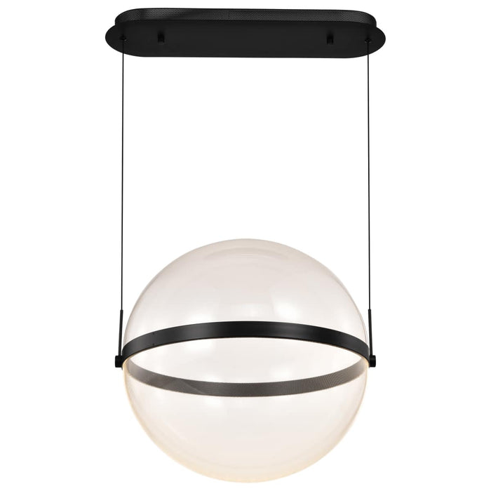Pendant Nuvo 62-2034 Arvada - 20 Inch LED Pendant - Matte Black - Silk Screened Acrylic Lens Nuvo