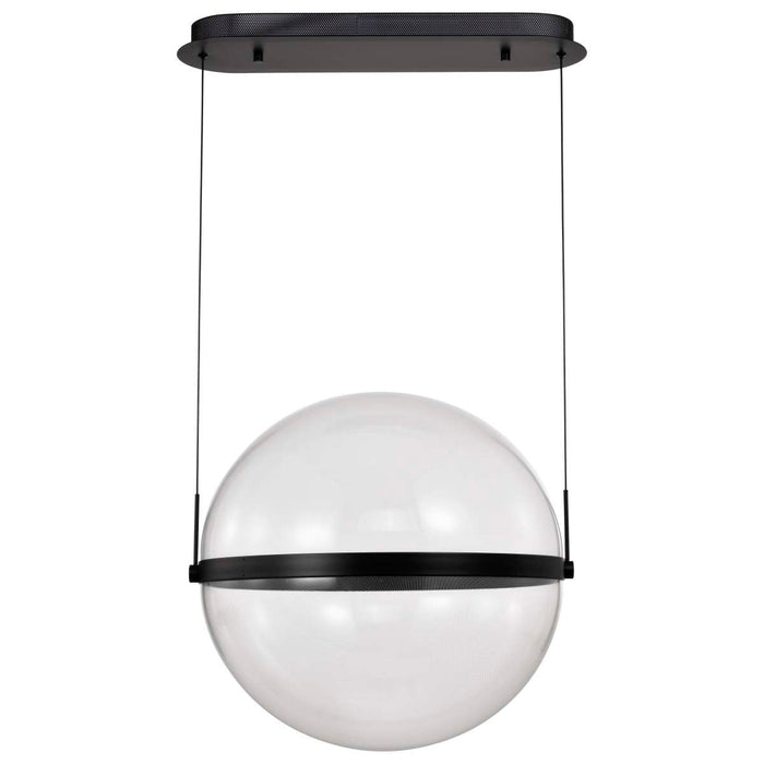 Pendant Nuvo 62-2034 Arvada - 20 Inch LED Pendant - Matte Black - Silk Screened Acrylic Lens Nuvo
