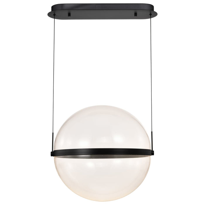 Pendant Nuvo 62-2034 Arvada - 20 Inch LED Pendant - Matte Black - Silk Screened Acrylic Lens Nuvo