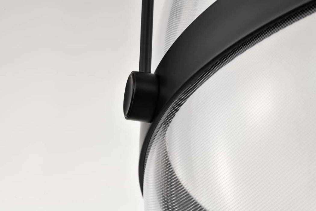 Pendant Nuvo 62-2034 Arvada - 20 Inch LED Pendant - Matte Black - Silk Screened Acrylic Lens Nuvo