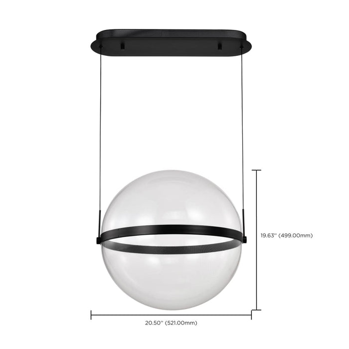 Pendant Nuvo 62-2034 Arvada - 20 Inch LED Pendant - Matte Black - Silk Screened Acrylic Lens Nuvo