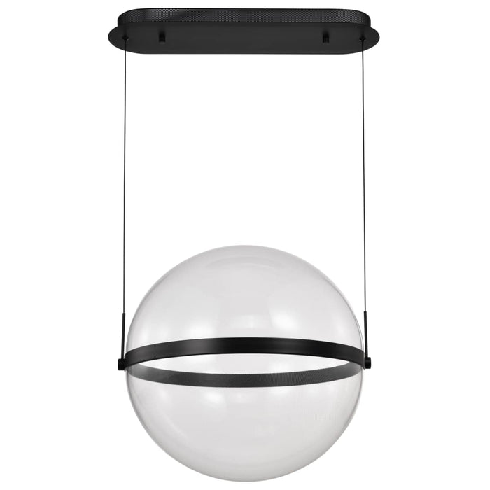 Pendant Nuvo 62-2034 Arvada - 20 Inch LED Pendant - Matte Black - Silk Screened Acrylic Lens Nuvo