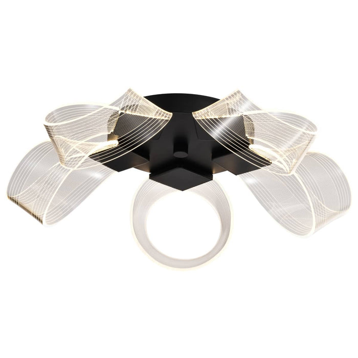 Flush Mount Nuvo 62-2035 Barnett - 21 Inch LED Flush Mount - Matte Black - Silk Screened Acrylic Lens Nuvo