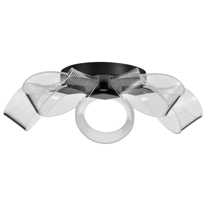 Flush Mount Nuvo 62-2035 Barnett - 21 Inch LED Flush Mount - Matte Black - Silk Screened Acrylic Lens Nuvo