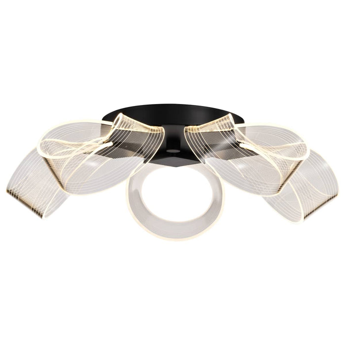 Flush Mount Nuvo 62-2035 Barnett - 21 Inch LED Flush Mount - Matte Black - Silk Screened Acrylic Lens Nuvo