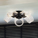 Flush Mount Nuvo 62-2035 Barnett - 21 Inch LED Flush Mount - Matte Black - Silk Screened Acrylic Lens Nuvo
