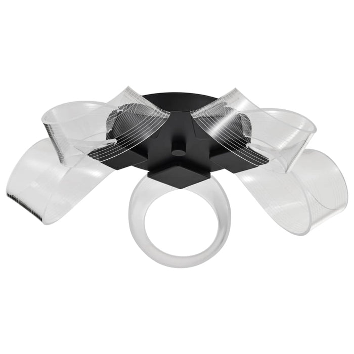 Flush Mount Nuvo 62-2035 Barnett - 21 Inch LED Flush Mount - Matte Black - Silk Screened Acrylic Lens Nuvo