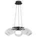 Chandelier Nuvo 62-2036 Barnett - 21 Inch LED 5 Light Chandelier - Matte Black - Silk Screened Acrylic Lens Nuvo