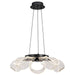 Chandelier Nuvo 62-2036 Barnett - 21 Inch LED 5 Light Chandelier - Matte Black - Silk Screened Acrylic Lens Nuvo