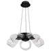 Chandelier Nuvo 62-2036 Barnett - 21 Inch LED 5 Light Chandelier - Matte Black - Silk Screened Acrylic Lens Nuvo