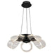Chandelier Nuvo 62-2036 Barnett - 21 Inch LED 5 Light Chandelier - Matte Black - Silk Screened Acrylic Lens Nuvo
