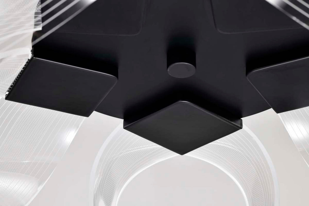Chandelier Nuvo 62-2036 Barnett - 21 Inch LED 5 Light Chandelier - Matte Black - Silk Screened Acrylic Lens Nuvo