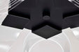 Chandelier Nuvo 62-2036 Barnett - 21 Inch LED 5 Light Chandelier - Matte Black - Silk Screened Acrylic Lens Nuvo