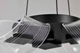 Chandelier Nuvo 62-2036 Barnett - 21 Inch LED 5 Light Chandelier - Matte Black - Silk Screened Acrylic Lens Nuvo