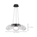 Chandelier Nuvo 62-2036 Barnett - 21 Inch LED 5 Light Chandelier - Matte Black - Silk Screened Acrylic Lens Nuvo