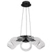 Chandelier Nuvo 62-2036 Barnett - 21 Inch LED 5 Light Chandelier - Matte Black - Silk Screened Acrylic Lens Nuvo