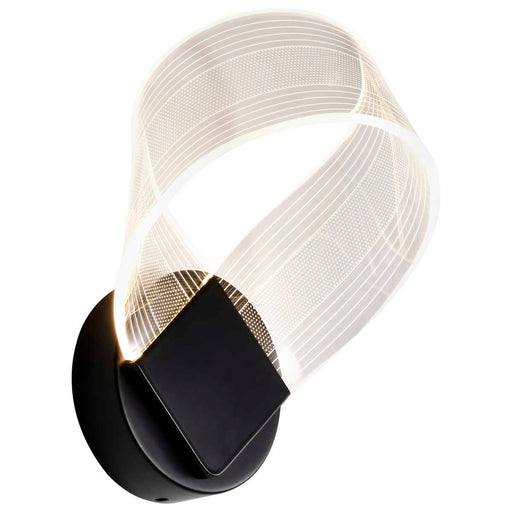 Sconce Nuvo 62-2037 Barnett - 10 Inch LED Wall Sconce - Matte Black - Silk Screened Acrylic Lens Nuvo