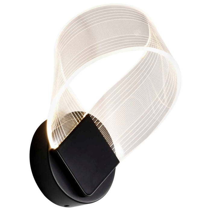 Sconce Nuvo 62-2037 Barnett - 10 Inch LED Wall Sconce - Matte Black - Silk Screened Acrylic Lens Nuvo