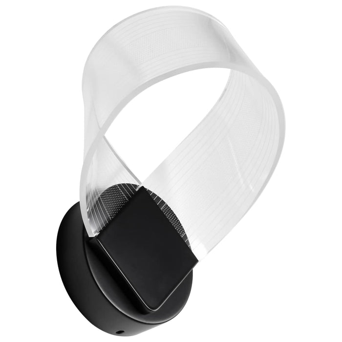 Sconce Nuvo 62-2037 Barnett - 10 Inch LED Wall Sconce - Matte Black - Silk Screened Acrylic Lens Nuvo