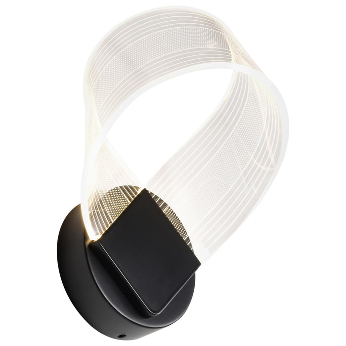 Sconce Nuvo 62-2037 Barnett - 10 Inch LED Wall Sconce - Matte Black - Silk Screened Acrylic Lens Nuvo