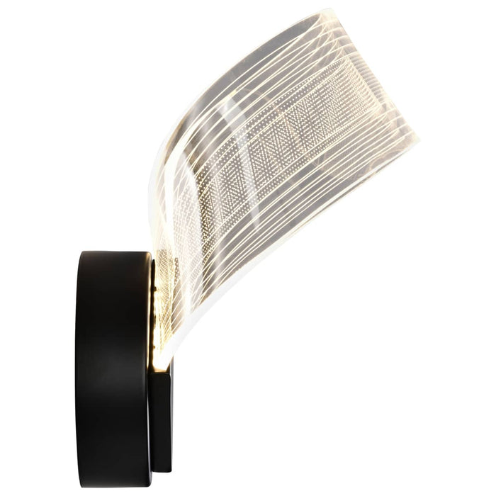 Sconce Nuvo 62-2037 Barnett - 10 Inch LED Wall Sconce - Matte Black - Silk Screened Acrylic Lens Nuvo