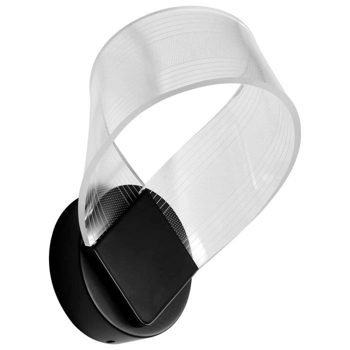 Sconce Nuvo 62-2037 Barnett - 10 Inch LED Wall Sconce - Matte Black - Silk Screened Acrylic Lens Nuvo