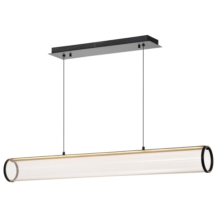 Island Pendant Nuvo 62-2041 Vale - 43 Inch LED Island Pendant - Matte Black - Silk Screened Acrylic Lens Nuvo