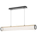 Island Pendant Nuvo 62-2041 Vale - 43 Inch LED Island Pendant - Matte Black - Silk Screened Acrylic Lens Nuvo