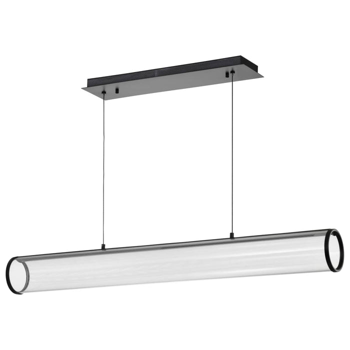 Island Pendant Nuvo 62-2041 Vale - 43 Inch LED Island Pendant - Matte Black - Silk Screened Acrylic Lens Nuvo