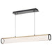 Island Pendant Nuvo 62-2041 Vale - 43 Inch LED Island Pendant - Matte Black - Silk Screened Acrylic Lens Nuvo