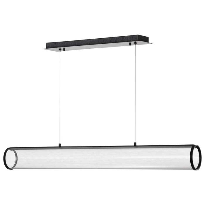 Island Pendant Nuvo 62-2041 Vale - 43 Inch LED Island Pendant - Matte Black - Silk Screened Acrylic Lens Nuvo