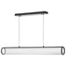 Island Pendant Nuvo 62-2041 Vale - 43 Inch LED Island Pendant - Matte Black - Silk Screened Acrylic Lens Nuvo