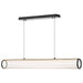 Island Pendant Nuvo 62-2041 Vale - 43 Inch LED Island Pendant - Matte Black - Silk Screened Acrylic Lens Nuvo